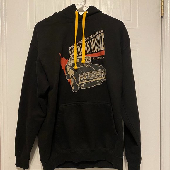 Just Hoods Hooded Muscle Car Sweatshirt Hoodie  Men's Size Large ( 16 A ) - Picture 3 of 6